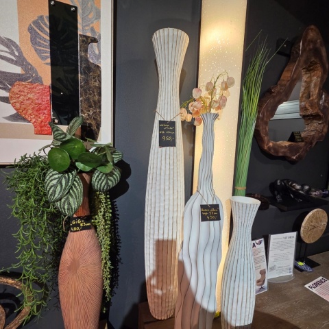 Gigantyczna Waza Podłogowa COCO maison Milou – Biała, 134 cm