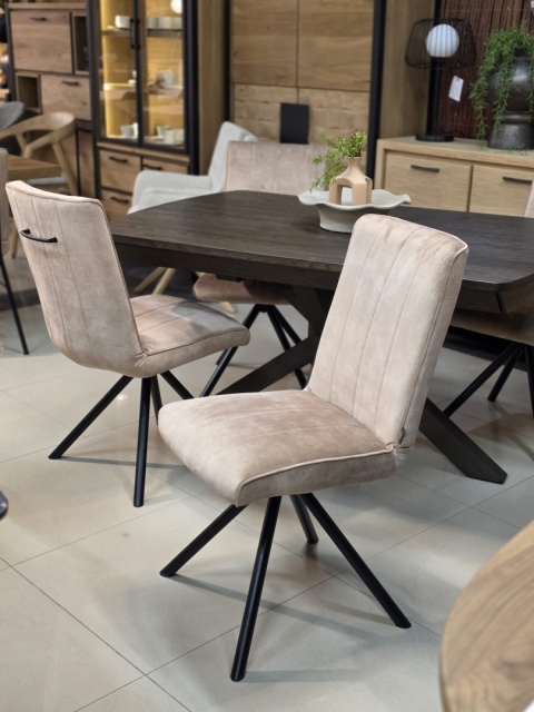 Stół rozkładany Henders & Hazel Nyon 140-190x100 cm, fornir dębowy, kolor Bazalt