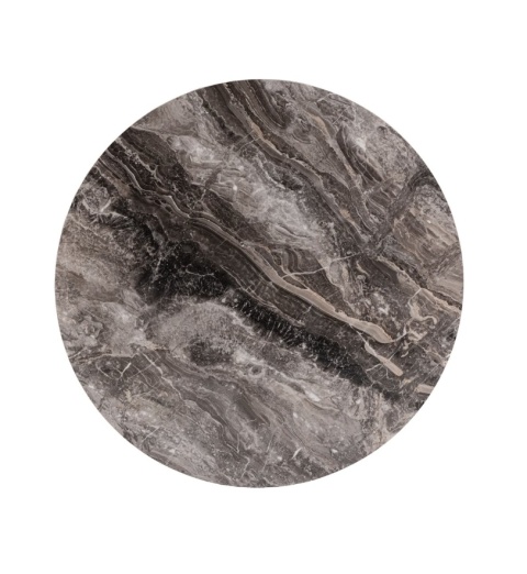 Stolik Kawowy Margo 89 cm – Antracytowy Metal i Szklany Blat | Henders & Hazel