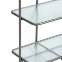 Wielofunkcyjny Regał COCO maison Louis – Antracyt i Szkło Falowane, 170 cm