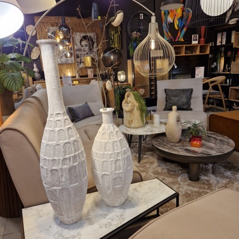 Ekskluzywny Wazon Podłogowy COCO maison Dora – White Elegance 102 cm