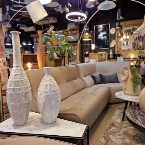 Ekskluzywny Wazon Podłogowy COCO maison Dora – White Elegance 102 cm