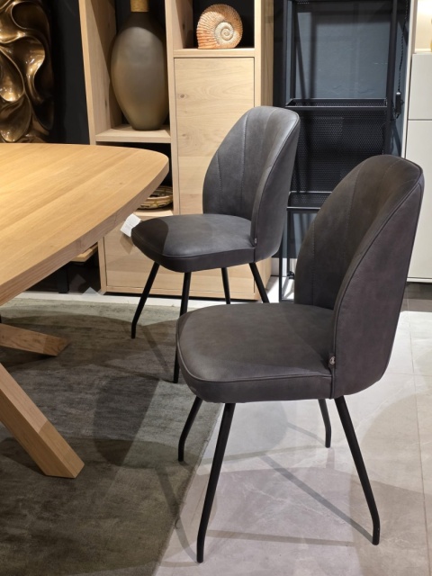 [K] Krzesło jadalniane LEO – Mikrofibra Pala / Antracyt