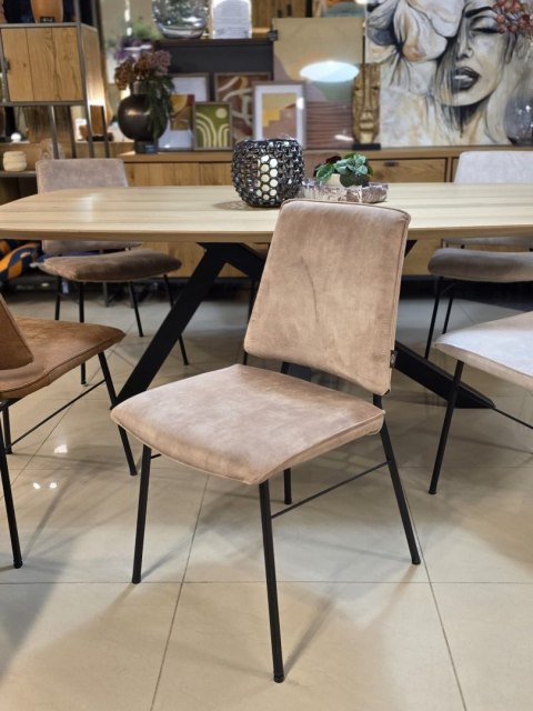 Krzesło Jadalniane FAAS / FAUSTO - Aksamit Karese Camel