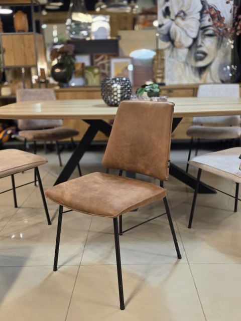 Krzesło Jadalniane FAAS / FAUSTO - Mikroskóra Taurus Koniak