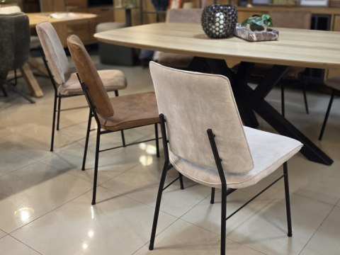 Krzesło Jadalniane FAAS / FAUSTO - Mikroskóra Taurus Koniak