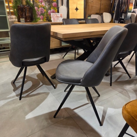 Krzesło obrotowe IAN Antracyt– Henders & Hazel – Mikrofibra Pala