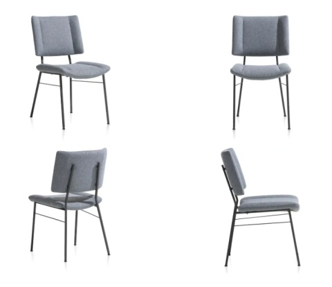 Krzesło Xooon Tatum Niebieska plecionka