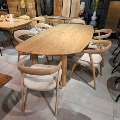 [K, od ręki] Stół Jadalniany AZULO 210 cm – Massief Eiken / Natural Sand