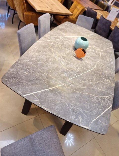 (M, od ręki) Stół Rozkładany PALACE 190-250 cm – Light Grey Marble / HPL jasnoszary