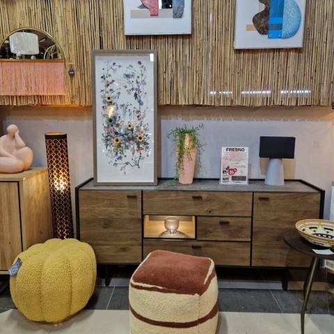 Obraz 3D Fairy Garden 50x104 cm – Suszone Kwiaty w Drewnianej Ramie | Coco Maison