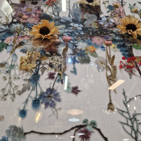 Obraz 3D Fairy Garden 50x104 cm – Suszone Kwiaty w Drewnianej Ramie | Coco Maison