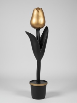 Rzeźba Podłogowa TULP DECO – Gold & Black (151 cm)