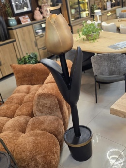 Rzeźba Podłogowa TULP DECO – Gold & Black (151 cm)