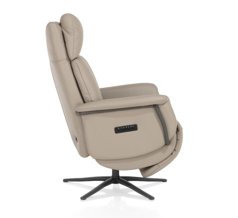 [R, od ręki] Fotel Relax Stelvio – Skóra Naturalna Maine Taupe – 3 Silniki – Akumulator