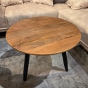 Stolik Kawowy TRAPANI – Drewno Mango Smoked – Ø 55 cm