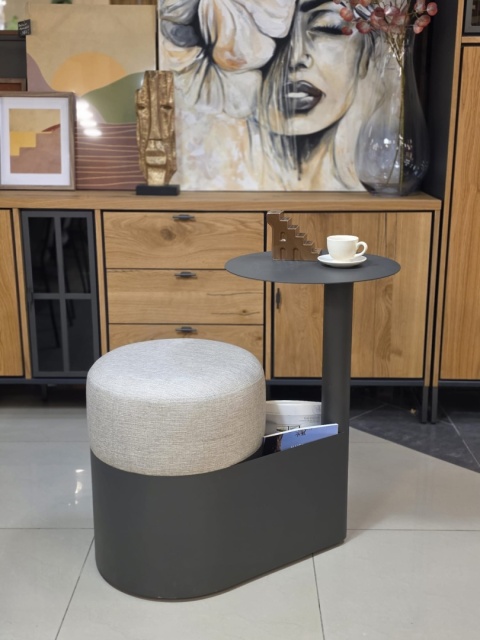[R] Puf wielofunkcyjny z blatami i schowkiem SOLO-Station 3w1
