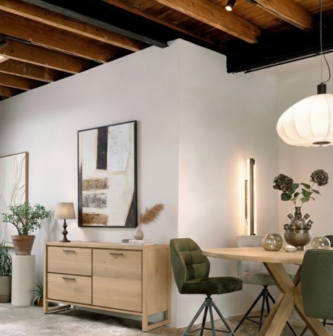 [M] Komoda Niska NYSTEAD 140 cm – Dąb Dune Natural | Henders & Hazel