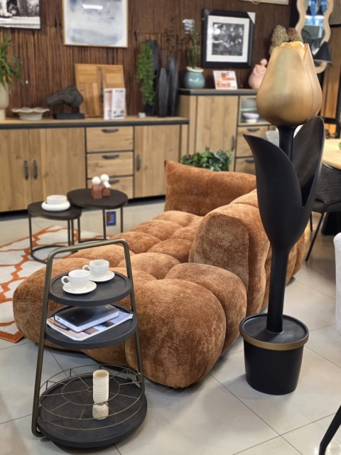 Stolik Pomocniczy / Patera James – 3-Poziomowy Metal i Drewno