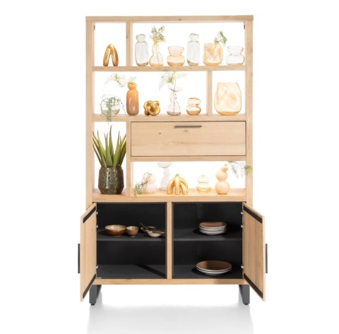 Wysoka Witryna PAVIE 125 cm – Natural Oak | Henders & Hazel