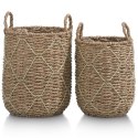 Zestaw 2 koszy RIO - COCO maison - Pleciony Design z Miętowym Detalem