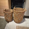 Zestaw 2 koszy RIO - COCO maison - Pleciony Design z Miętowym Detalem