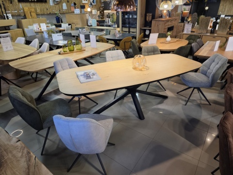 [na zamówienie] Krzesło jadalniane Bell – Antracytowa Mikrofibra CALABRIA / Obrotowe