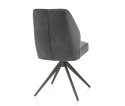 [na zamówienie] Krzesło jadalniane Bell – Antracytowa Mikrofibra CALABRIA / Obrotowe