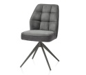 [na zamówienie] Krzesło jadalniane Bell – Antracytowa Mikrofibra CALABRIA / Obrotowe