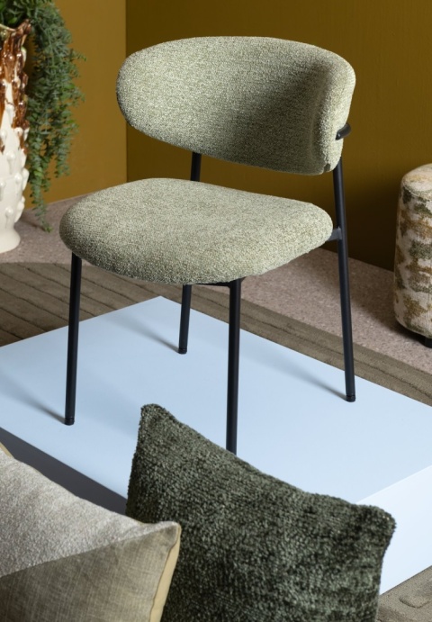 Krzesło JONA Olijfgroen – COCO maison – Naturalny Styl i Wygoda| Oliwka