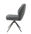 [na zamówienie] Krzesło jadalniane Bell – Antracyt / Miks Tkanin / Obrotowe/ CALABRIA-VADA