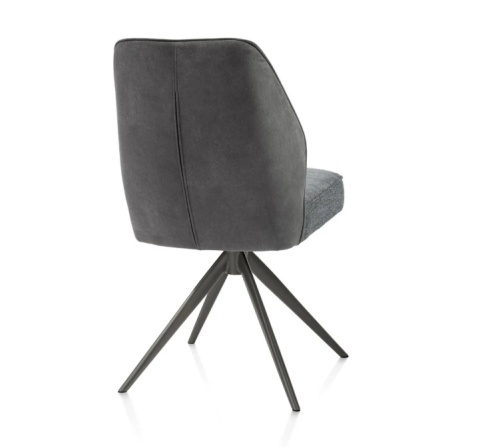 [na zamówienie] Krzesło jadalniane Bell – Antracyt / Miks Tkanin / Obrotowe/ CALABRIA-VADA