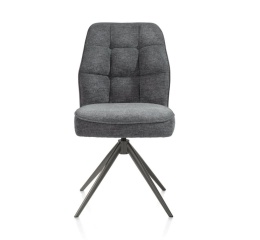 [na zamówienie] Krzesło jadalniane Bell – Antracyt / Miks Tkanin / Obrotowe/ CALABRIA-VADA