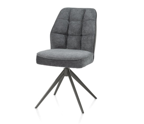 [na zamówienie] Krzesło jadalniane Bell – Antracyt / Miks Tkanin / Obrotowe/ CALABRIA-VADA