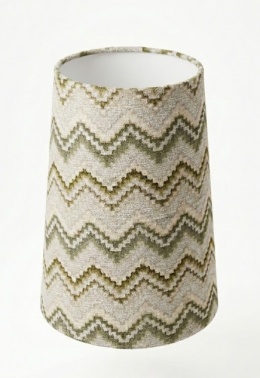 Abażur NOBLE ZIGZAG 35x46 cm – Zielony Chevron – COCO maison