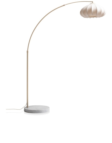Lampa podłogowa Skip – Lniana Lampa Łukowa – COCOmaison