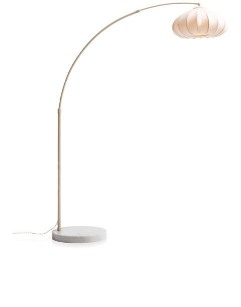 Lampa podłogowa Skip – Lniana Lampa Łukowa – COCOmaison