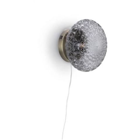 Lampa ścienna (Kinkiet) Erez Antracyt – Zielone Szkło – COCOmaison