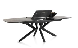 (M, defekt) Stół Xooon Masura 180 + 60 x 110 cm Antracyt szary