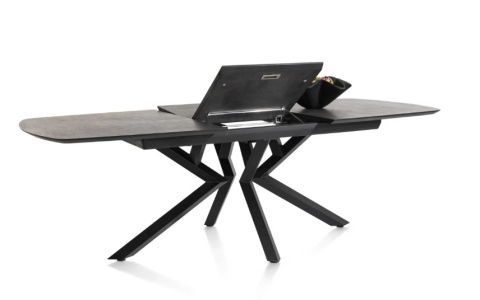 (M, defekt) Stół Xooon Masura 180 + 60 x 110 cm Antracyt szary