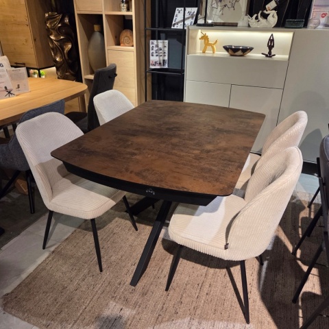 [K] Stół rozkładany PAVALON 140-190 cm – Kolor Roest (Rdza) – HPL