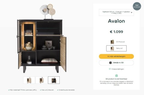 (M, defekt) Wysoka komoda H&H Avalon/ Avalox natural VINTAGE OAK