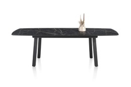 [K, od ręki defekt #2] ONYX Stół Henders& Hazel Palace ciemny marmur 190+ 60 x 110 cm klasyczne 4 nogi