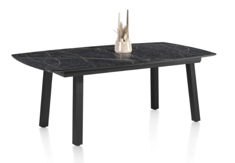 [K, od ręki defekt #2] ONYX Stół Henders& Hazel Palace ciemny marmur 190+ 60 x 110 cm klasyczne 4 nogi