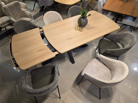 [M/R, od ręki] Stół Rozkładany NYON 170-230 cm – Natural Sand / Metalowy Pająk