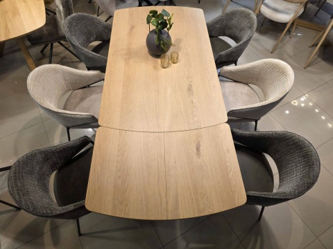 [M/R, od ręki] Stół Rozkładany NYON 170-230 cm – Natural Sand / Metalowy Pająk