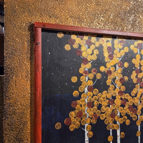 Obraz Ręcznie Malowany 3D "Pożądanie" – Leśna Nimfa z Tabliczką