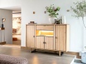 Bufet/ wysoka komoda SHIMANTO 180 cm – Bright Natural Oak – Henders & Hazel