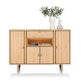 [K] Bufet/ wysoka komoda SHIMANTO 180 cm – Bright Natural Oak – Henders & Hazel