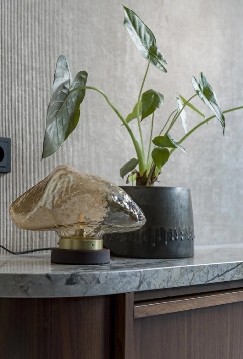 Lampa stołowa Cali – Brązowy Kamyk – COCOmaison